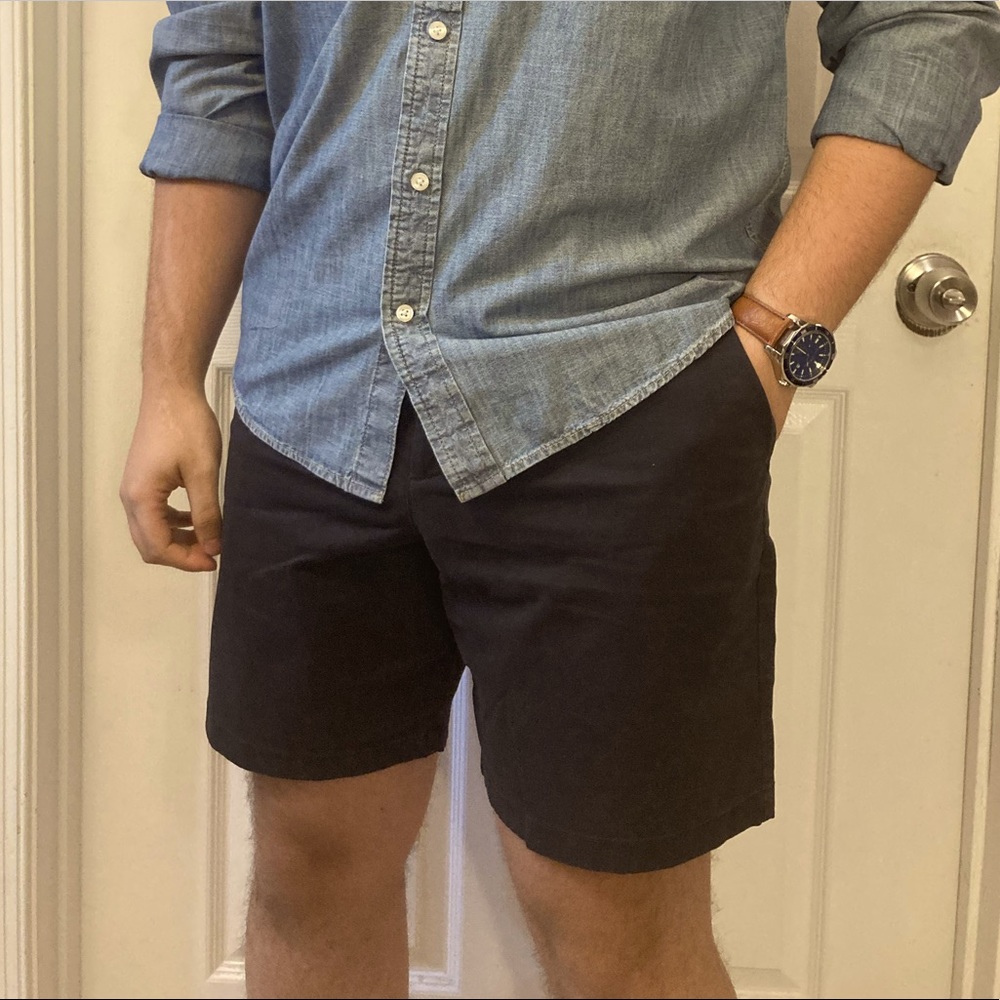 Mens Gap Black 8 Inch Chino Shorts Size 34